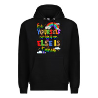 Black be yourself everyone else in taken Premium Hoodie - LillyAllenDesigns