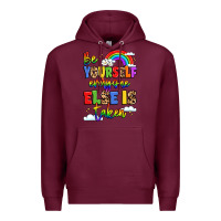 Burgundy be yourself everyone else in taken Premium Hoodie - LillyAllenDesigns