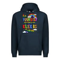 Navy be yourself everyone else in taken Premium Hoodie - LillyAllenDesigns