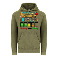 Vintage Olive battery life of a bus driver Vintage Hoodie - texasbilliewilder