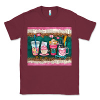 Burgundy teacher coffee cups Classic Tee - AdoDesignShop