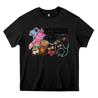 Black nursing in my heart Heavy Core Tee - RacoonDesign