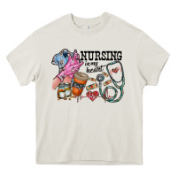 Cream nursing in my heart Heavy Core Tee - RacoonDesign