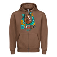 Chestnut horseshoe rodeo time Zipper Hoodie - Artiststas