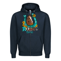Navy horseshoe rodeo time Zipper Hoodie - Artiststas