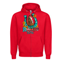 Red horseshoe rodeo time Zipper Hoodie - Artiststas