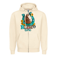 Sandshell horseshoe rodeo time Zipper Hoodie - Artiststas