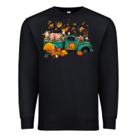 Black fall farm animals truck nancy Premium Sweatshirt - NancyCooperArtShop