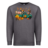 Charcoal Heather fall farm animals truck nancy Premium Sweatshirt - NancyCooperArtShop