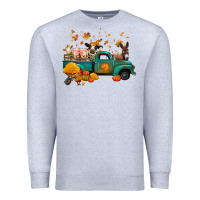 Heather Grey fall farm animals truck nancy Premium Sweatshirt - NancyCooperArtShop