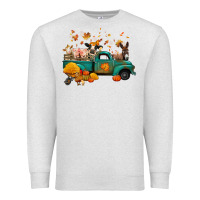 Oatmeal Heather fall farm animals truck nancy Premium Sweatshirt - NancyCooperArtShop