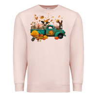 Pale Pink fall farm animals truck nancy Premium Sweatshirt - NancyCooperArtShop