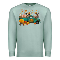 Seafoam fall farm animals truck nancy Premium Sweatshirt - NancyCooperArtShop