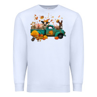 White fall farm animals truck nancy Premium Sweatshirt - NancyCooperArtShop