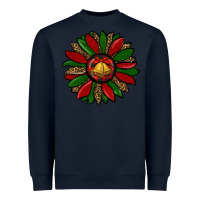 Navy christmas sunflower Heavyweight Sweatshirt - RanaPortraitStore