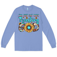 Colony Blue i'm just out here trusting god Long Sleeve Tee - JahusDesignShop
