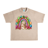 French Oak Easter rainbow Bunny Easter Day Urban Heavy Tee - Neo Western