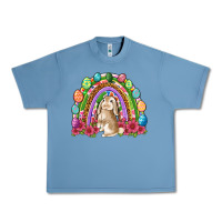 Pebble Blue Easter rainbow Bunny Easter Day Urban Heavy Tee - Neo Western