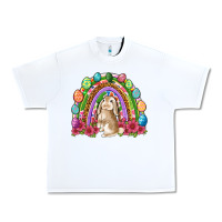 White Easter rainbow Bunny Easter Day Urban Heavy Tee - Neo Western