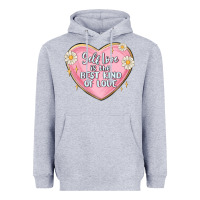 Heather Grey self love is the best kind of love malias Heavyweight Hoodie - MaliasSmallBusiness