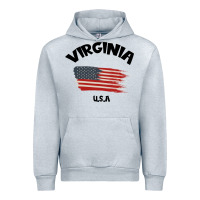 Heather Grey VIRGINIA U.S.A Urban Hoodie - Bettercallsaul