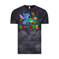 Cloud Black ausome stitch autism Vintage Tee - Zillion Design Studio