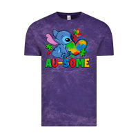 Cloud Purple ausome stitch autism Vintage Tee - Zillion Design Studio