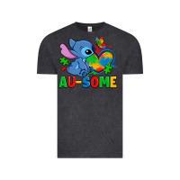 Vintage Black ausome stitch autism Vintage Tee - Zillion Design Studio