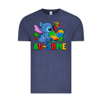 Vintage Denim ausome stitch autism Vintage Tee - Zillion Design Studio