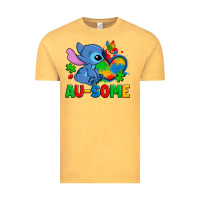 Vintage Mustard ausome stitch autism Vintage Tee - Zillion Design Studio