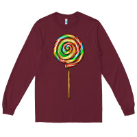 Burgundy rainbow lollipop Long Sleeve Tee - AdoDesignShop