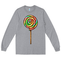 Heather Grey rainbow lollipop Long Sleeve Tee - AdoDesignShop