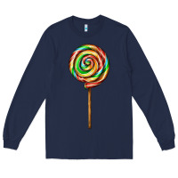Navy rainbow lollipop Long Sleeve Tee - AdoDesignShop