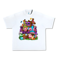 White Easter gnomies truck Easter Day Urban Heavy Tee - Neo Western