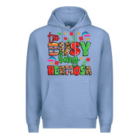 Colony Blue too busy being hermosa Premium Hoodie - LillyAllenDesigns
