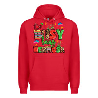 Red too busy being hermosa Premium Hoodie - LillyAllenDesigns
