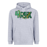Heather Grey four rex Heavyweight Hoodie - MaliasSmallBusiness