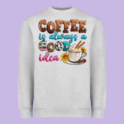 Coffee Is Always Good Idea Heavyweight Sweatshirt Designed By Zillion Design Studio