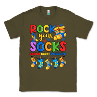 Army Green rock your  world down syndrome Classic Tee - Artiststas