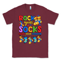 Burgundy rock your  world down syndrome Classic Tee - Artiststas