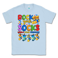 Dusty Blue rock your  world down syndrome Classic Tee - Artiststas