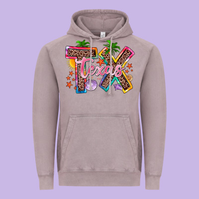 Texas Summer Vintage Hoodie Designed By Zillion Design Studio