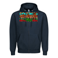 Navy horses roses ann cactuses license plate Zipper Hoodie - Artiststas