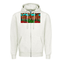 Oatmeal Heather horses roses ann cactuses license plate Zipper Hoodie - Artiststas