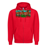 Red horses roses ann cactuses license plate Zipper Hoodie - Artiststas