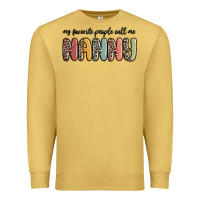 Antique Gold my favorite people call me nanny Premium Sweatshirt - MaliasSmallBusiness