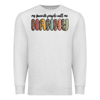 Oatmeal Heather my favorite people call me nanny Premium Sweatshirt - MaliasSmallBusiness