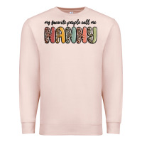 Pale Pink my favorite people call me nanny Premium Sweatshirt - MaliasSmallBusiness