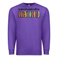 Purple my favorite people call me nanny Premium Sweatshirt - MaliasSmallBusiness