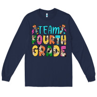 Navy team fourth grade Long Sleeve Tee - JahusDesignShop